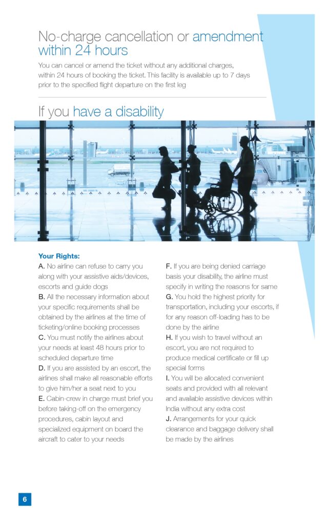 Cancellation charges - No-charge cancellation and amendment within 24 hrs from the DGCA Passenger Charter