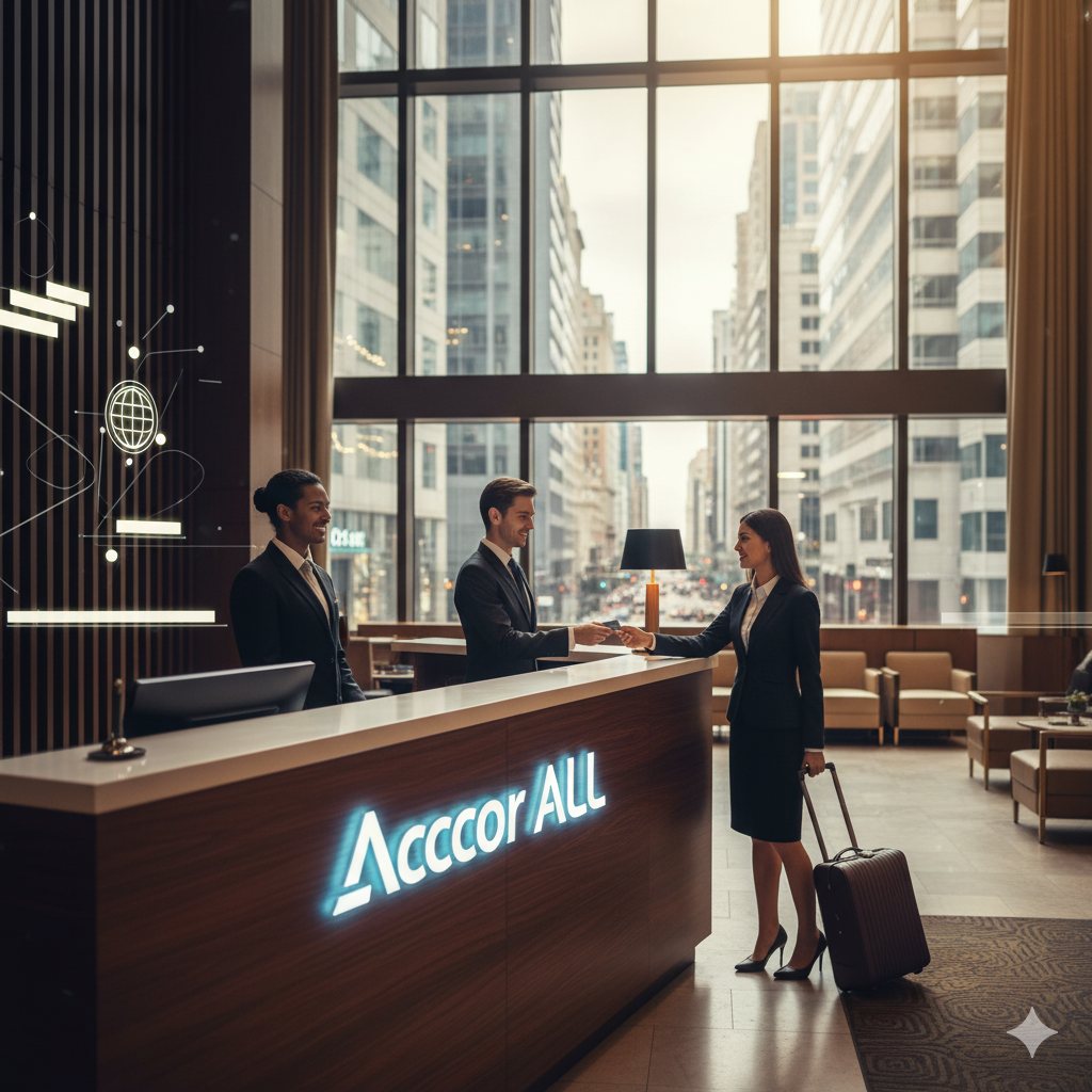A striking image that symbolizes Accor ALL loyalty, perhaps with elements of luxury travel and the Accor logo.