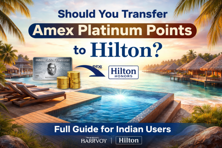 Amex Platinum Membership Rewards to Hilton Honors transfer bonus 2026 with luxury resort background and points conversion illustration