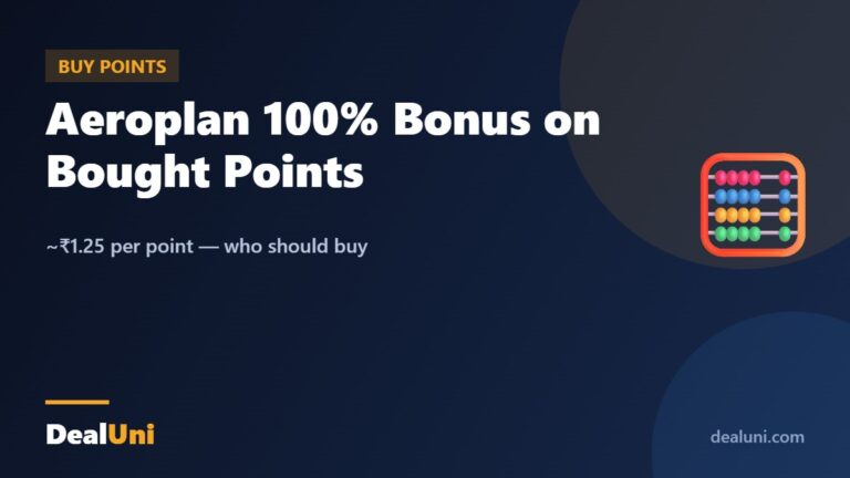 Aeroplan 100% Bonus on Bought Points — DealUni