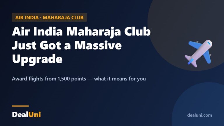 Air India Maharaja Club Just Got a Massive Upgrade — DealUni