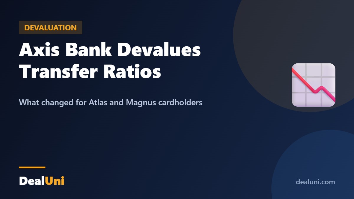 Axis Bank Devalues Transfer Ratios — DealUni