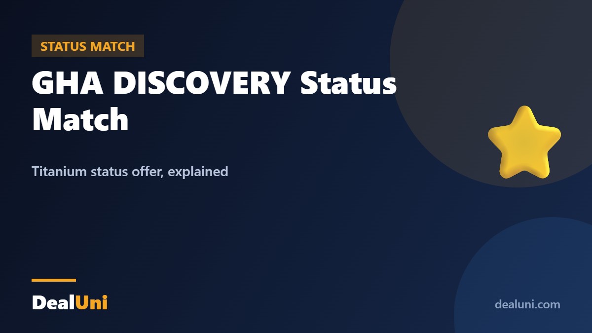 GHA DISCOVERY Status Match — DealUni