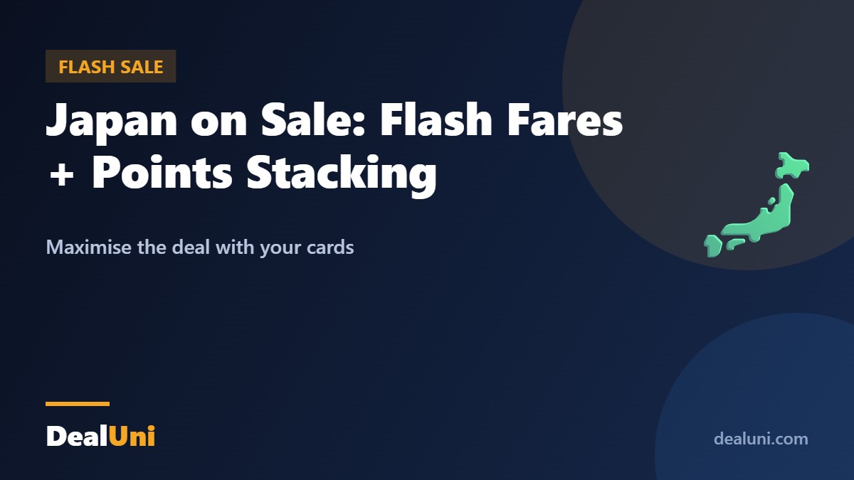 Japan on Sale: Flash Fares + Points Stacking — DealUni