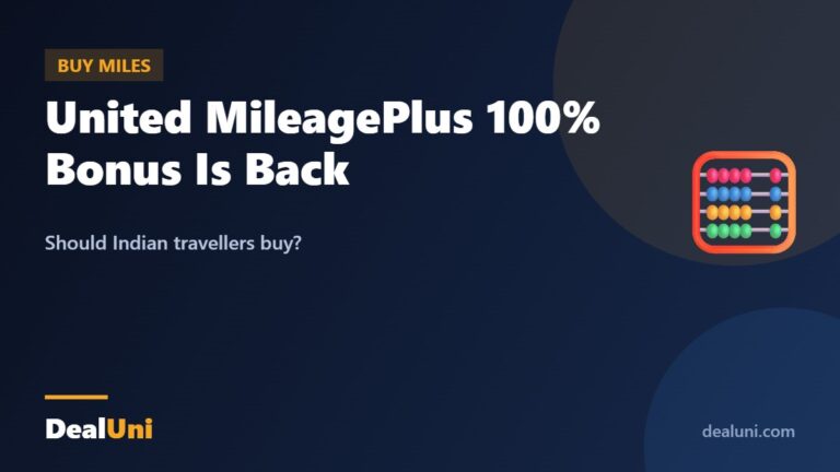 United MileagePlus 100% Bonus Is Back — DealUni