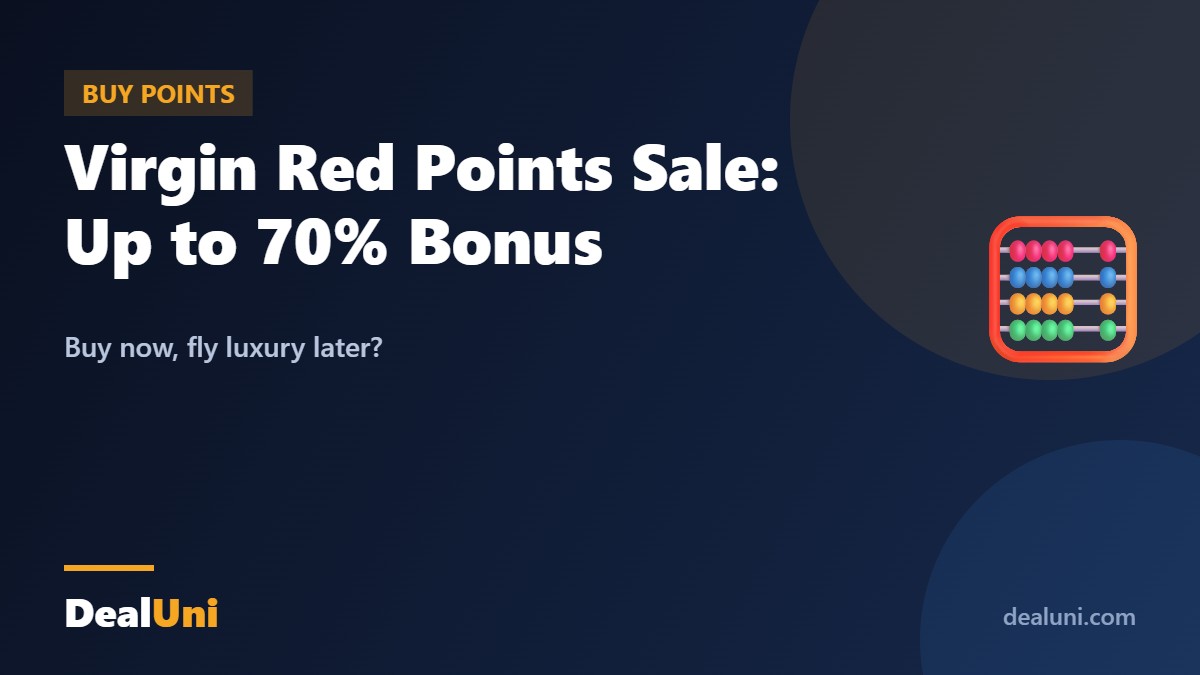 Virgin Red Points Sale: Up to 70% Bonus — DealUni