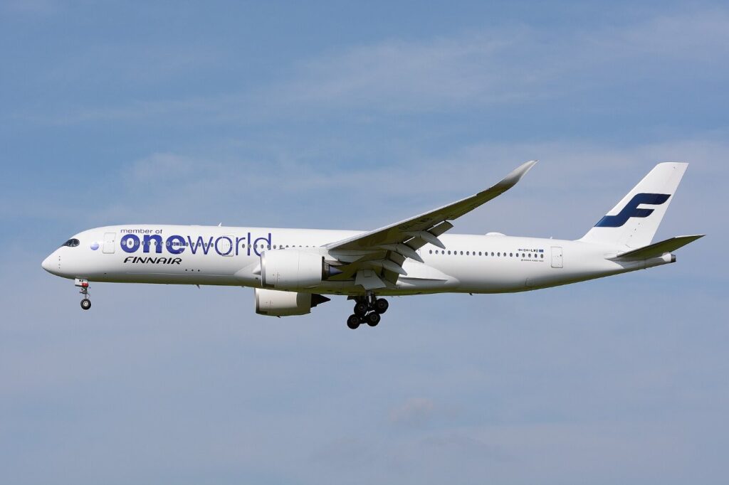 Finnair Airbus A350 in flight