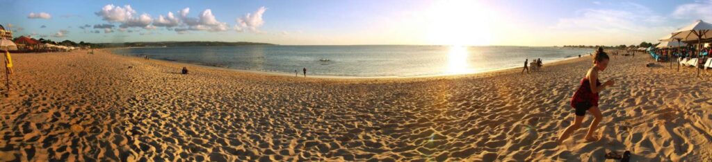 Jimbaran Bay beach in Bali, a short walk from the resort