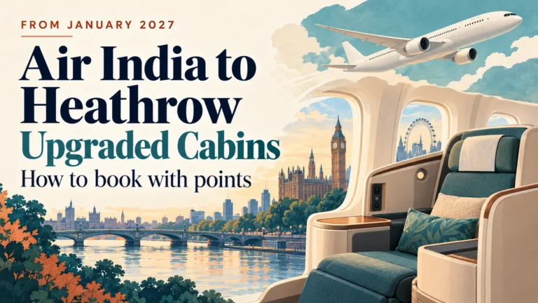 Air India to Heathrow upgraded cabins from January 2027: how to book with points