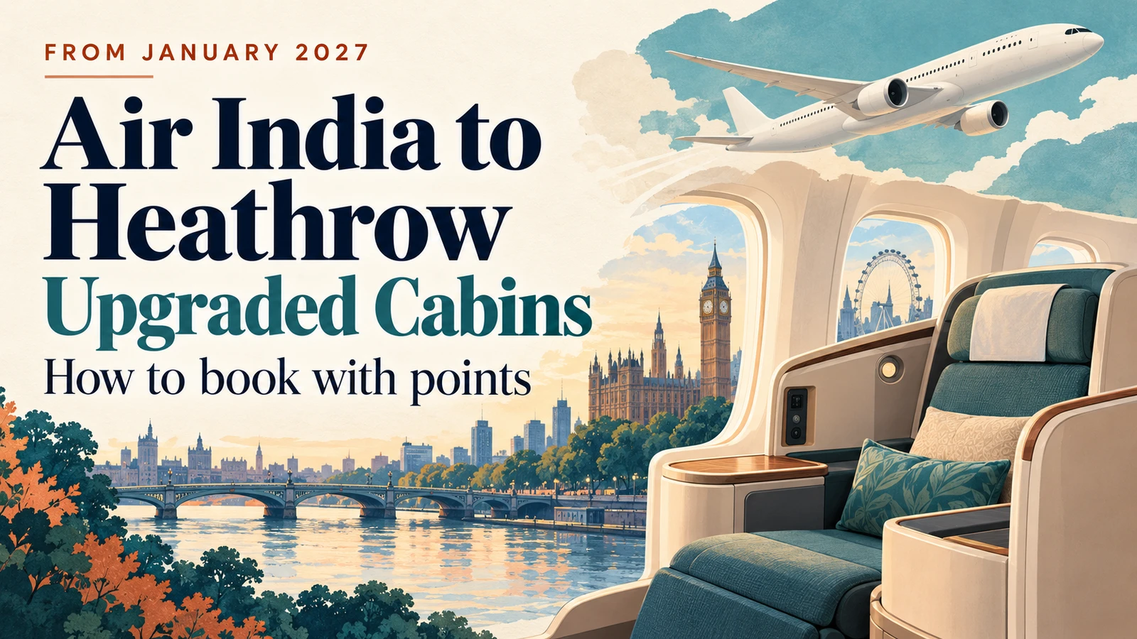 Air India to Heathrow upgraded cabins from January 2027: how to book with points