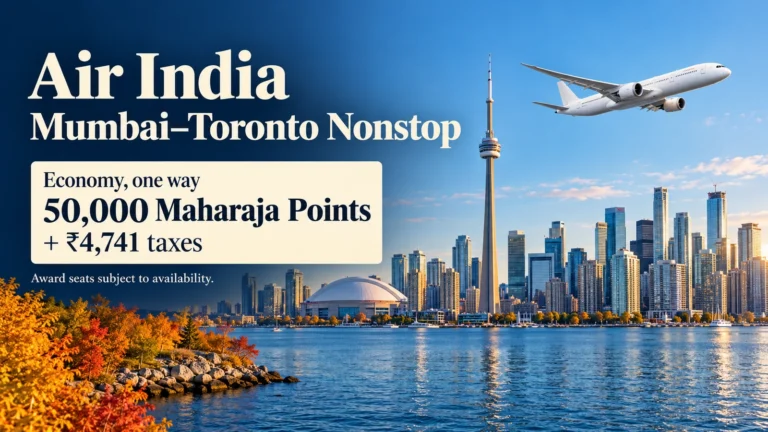 Air India Mumbai–Toronto nonstop on Maharaja Points, from 50,000 in economy