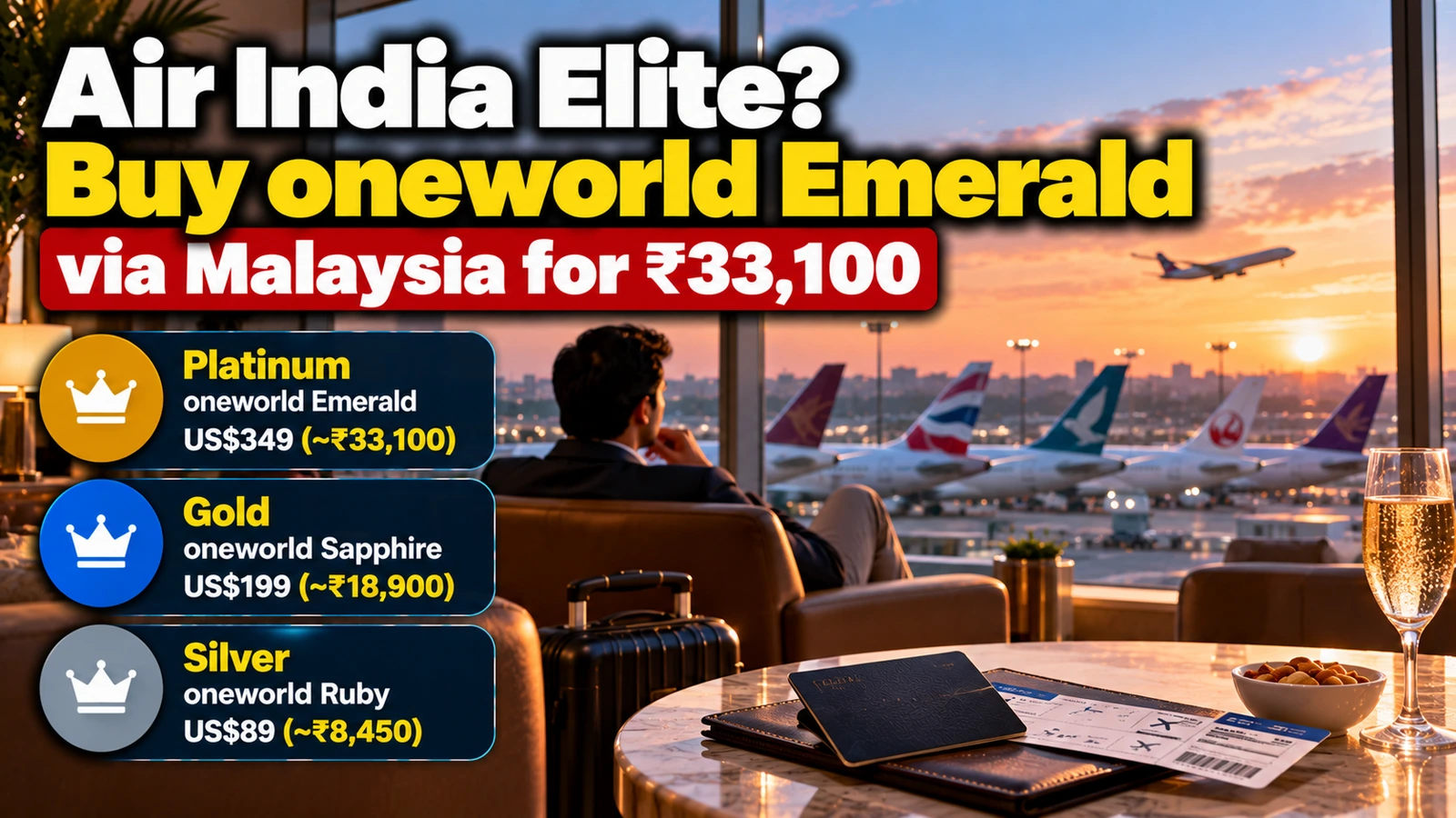 Air India elite status matches: oneworld Emerald via Malaysia Enrich, SAS Gold and Etihad Gold