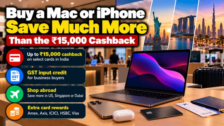 Buy a Mac or iPhone and save more than Apple's ₹15,000 cashback: cards, GST credit and shopping abroad