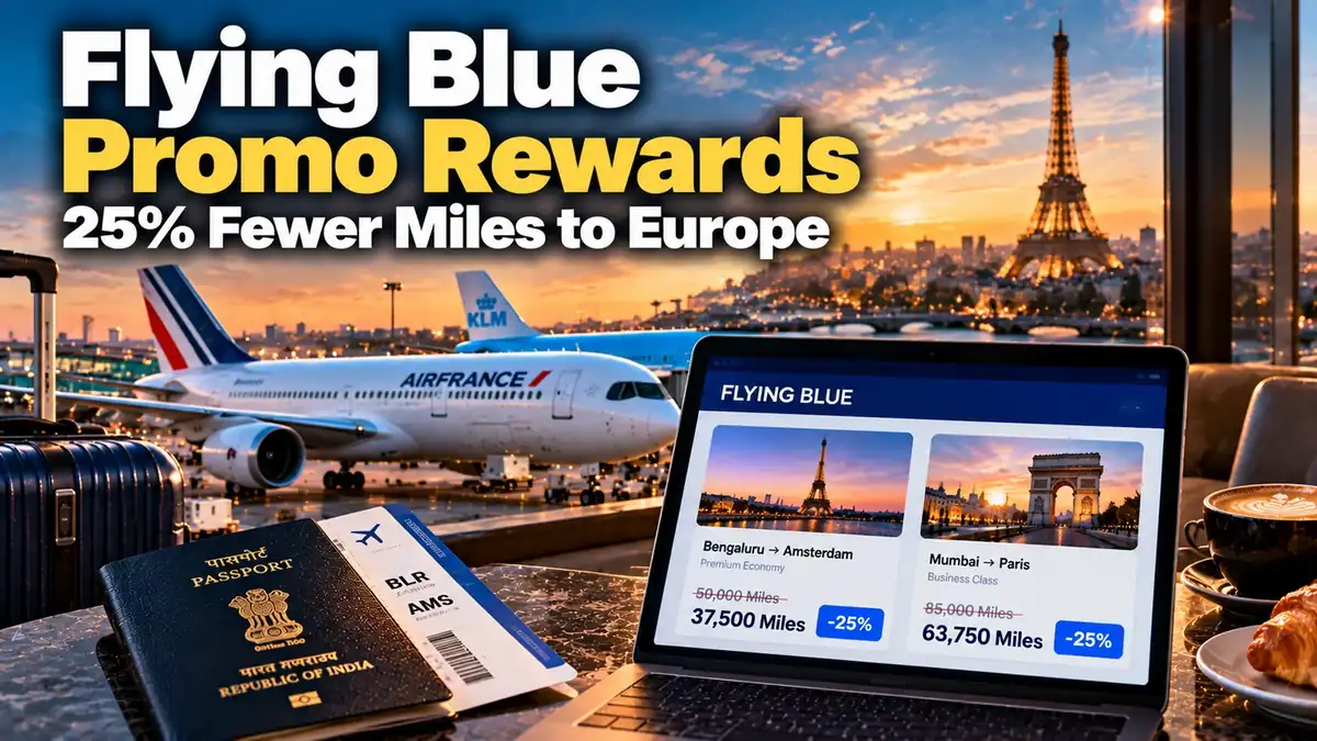 Flying Blue Promo Rewards: 25% fewer miles to Europe, featuring Bengaluru to Amsterdam premium economy for 37,500 miles