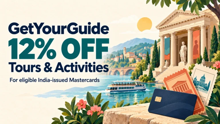 GetYourGuide 12% off tours and activities for eligible India-issued Mastercards