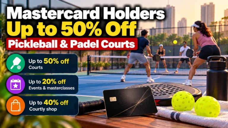 Mastercard offer: up to 50% off pickleball and padel courts in India