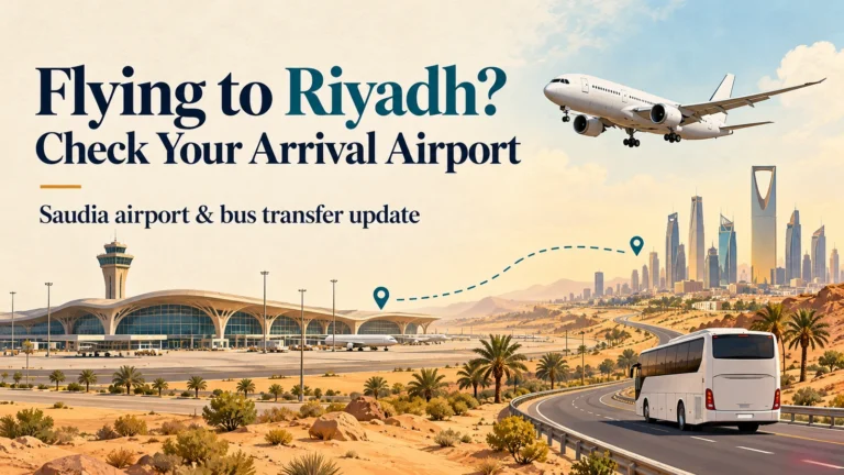 Saudia Riyadh flights via Al Qassim with bus transfer to Riyadh