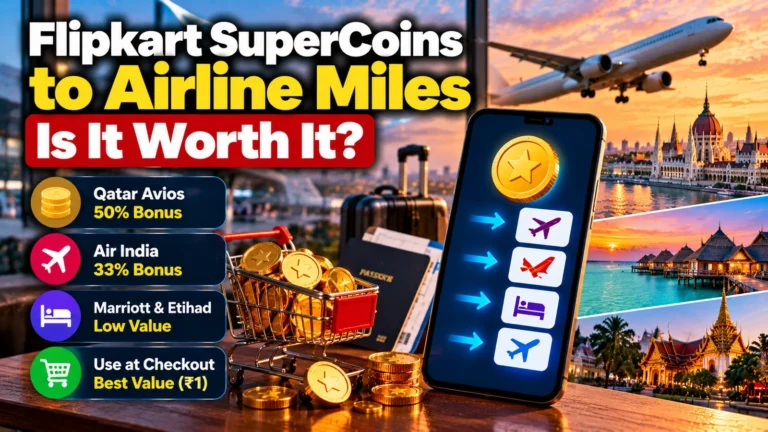 Flipkart SuperCoins converting to airline miles, with Qatar Airways Avios 50% bonus